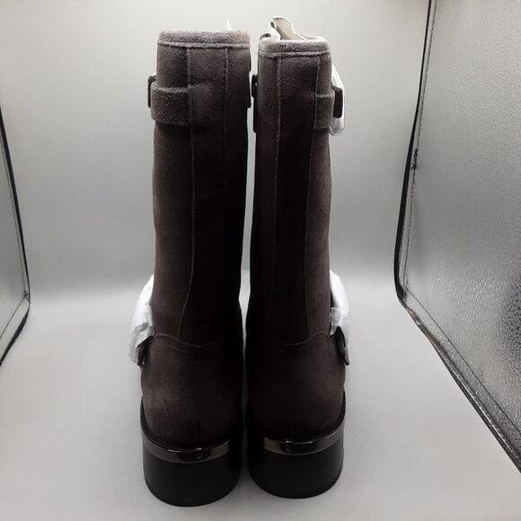 Vince Camuto Wadelyn Boots Women's 7.5M Grey Dark Slate Mid Calf Suede - Picture 5 of 8
